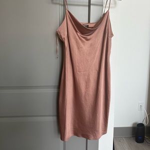 Express Rose Gold Slip Dress